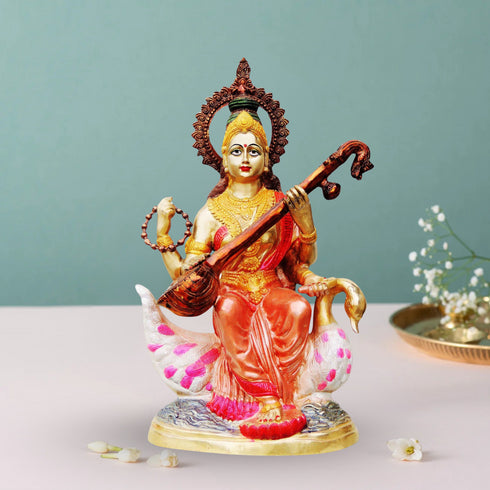 Brass Saraswati Ji Goddess Statue 27.2Kg